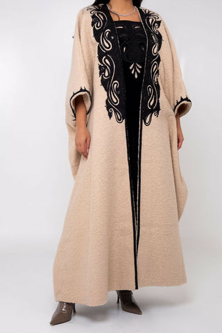 Teddy Bisht and Velvet Kaftan Set