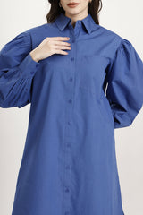 Tulo Shirt Dress - Ultra Marine Blue