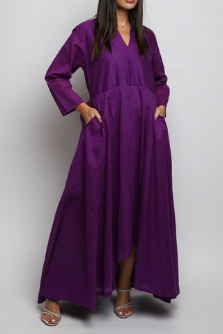 Rue Dark Purple Indian Cotton Dress