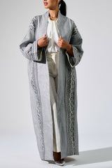 Silver Embroidered Bisht ( Abaya)