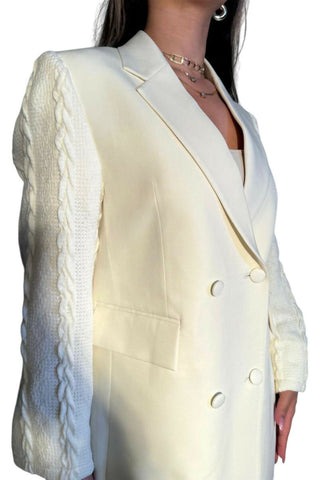 White Long Blazer