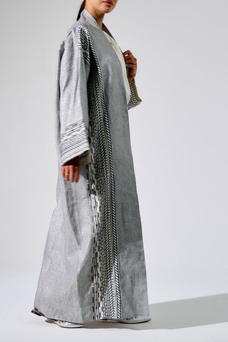 Silver Embroidered Bisht ( Abaya)