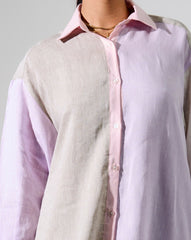 Pink Purple Shirt Dress