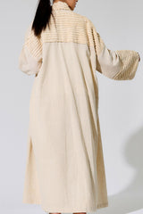 Beige Tassel Bisht ( Abaya )