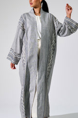 Silver Embroidered Bisht ( Abaya)