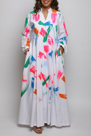 Rue White Painted Dress