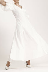 Naila Maxi Dress in Lily White