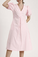 Nora Midi Dress in Blush Pink