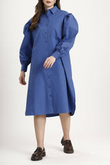 Tulo Shirt Dress - Ultra Marine Blue