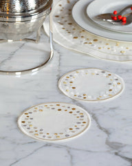 polka dot coasters