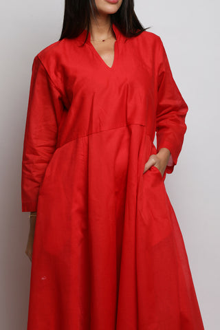 Rue Red Indian Cotton Dress