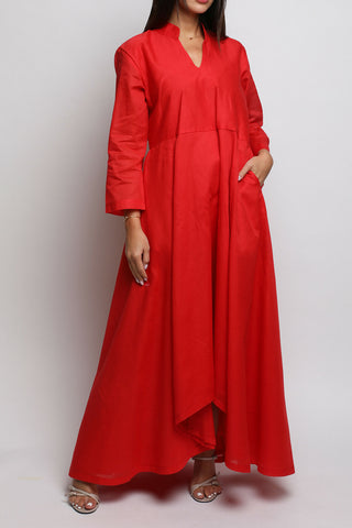 Rue Red Indian Cotton Dress