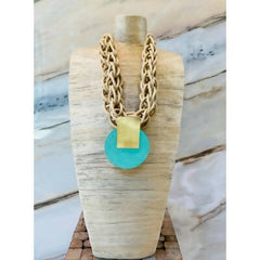 Turq Brass Best Seller Necklace