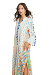 Multicolor A Line Long Dress