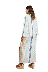 Multicolor A Line Long Dress