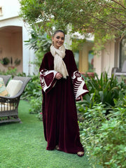 Marroon Velvet Bisht