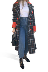 Checkered Wool Coat